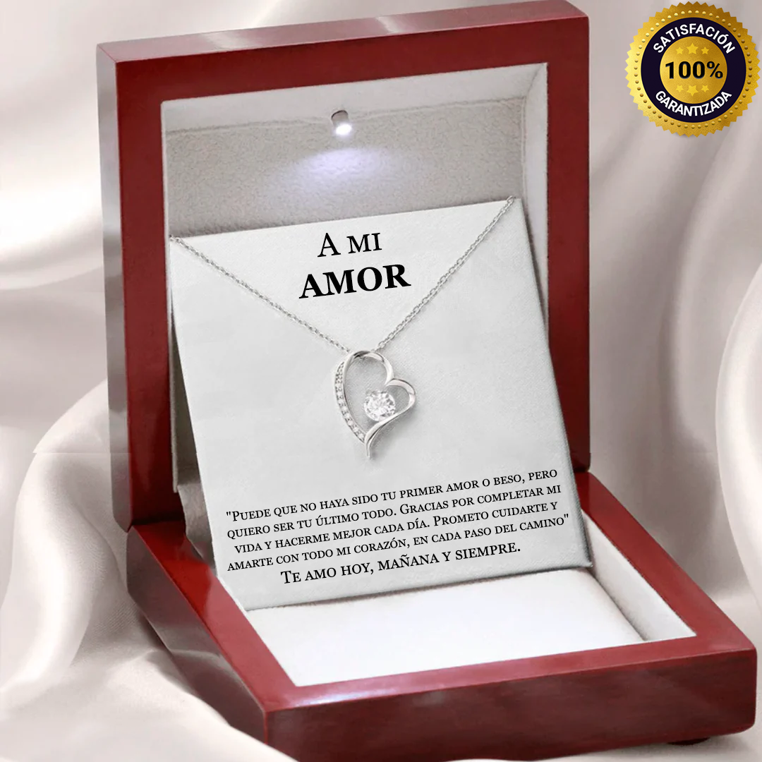 Collar Amor Eterno | Caja con Luz y Dedicatoria Premium