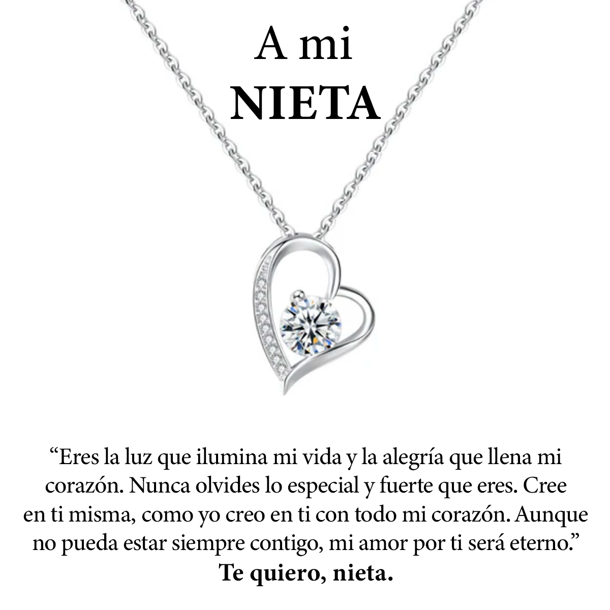Collar Amor Eterno | Caja con Luz y Dedicatoria Premium
