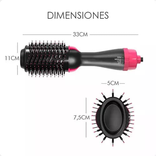 Cepillo Alisador HairStyler 3 en 1 | Serum Gratis!