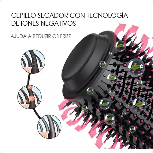 Cepillo Alisador HairStyler 3 en 1 | Serum Gratis!