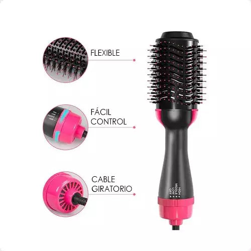 Cepillo Alisador HairStyler 3 en 1 | Serum Gratis!