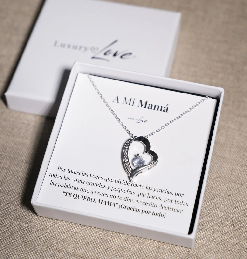 Collar Amor Eterno | Caja con Luz y Dedicatoria Premium