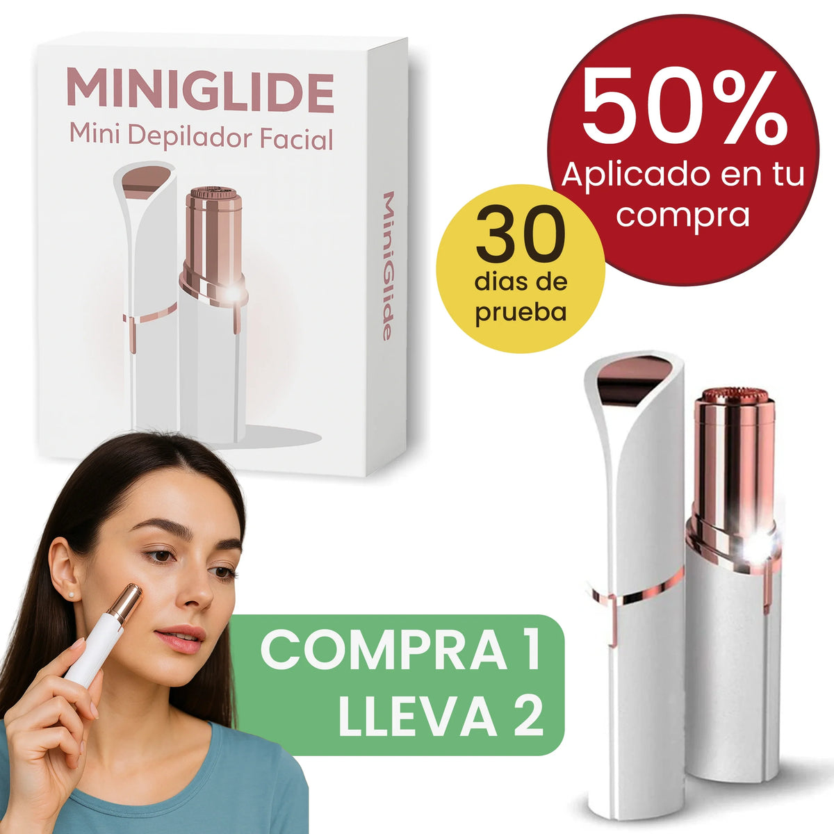 MiniGlide Mini Depilador Facial [COMPRA 1 Y LLÉVATE 2]