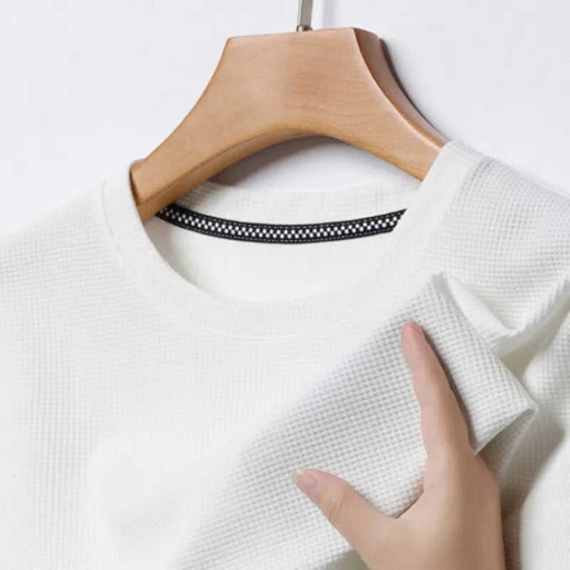 Waffle Round Neck T-Shirt