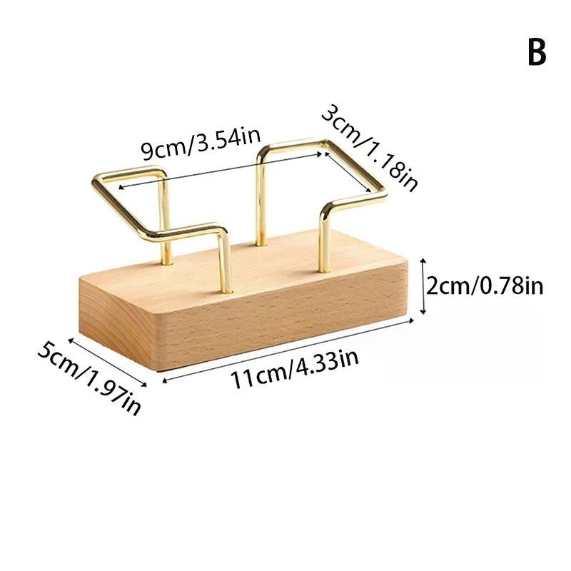 Wooden Business Card Holder Desk Organizer