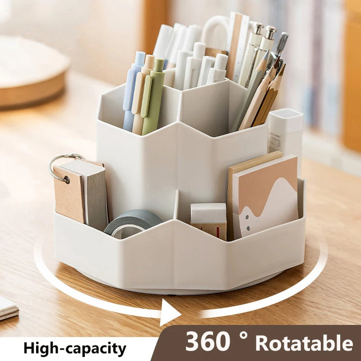 360° Rotatable Pen Holder Large Capacity Desk Organizer