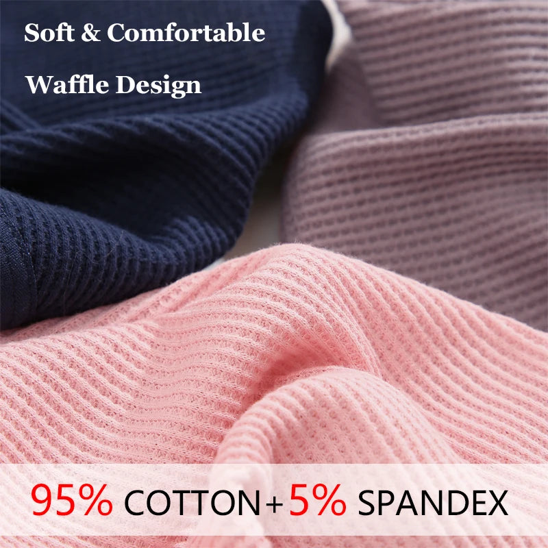 5-Pack Cotton Low-Waist Breathable Waffle Panties