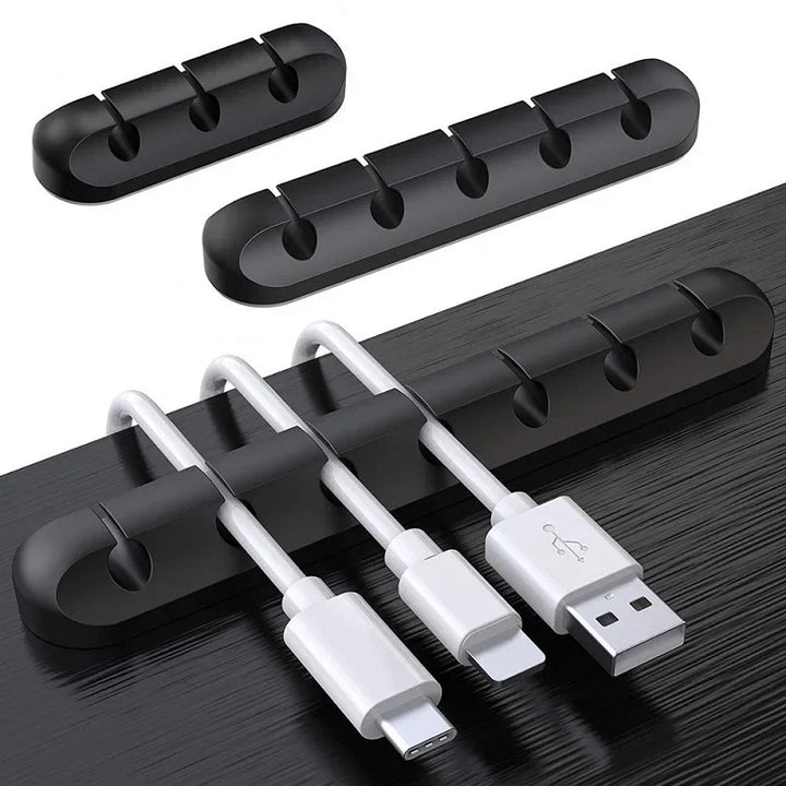 3/5/7 Clips Adhesive Cable Winder Desk Organizer