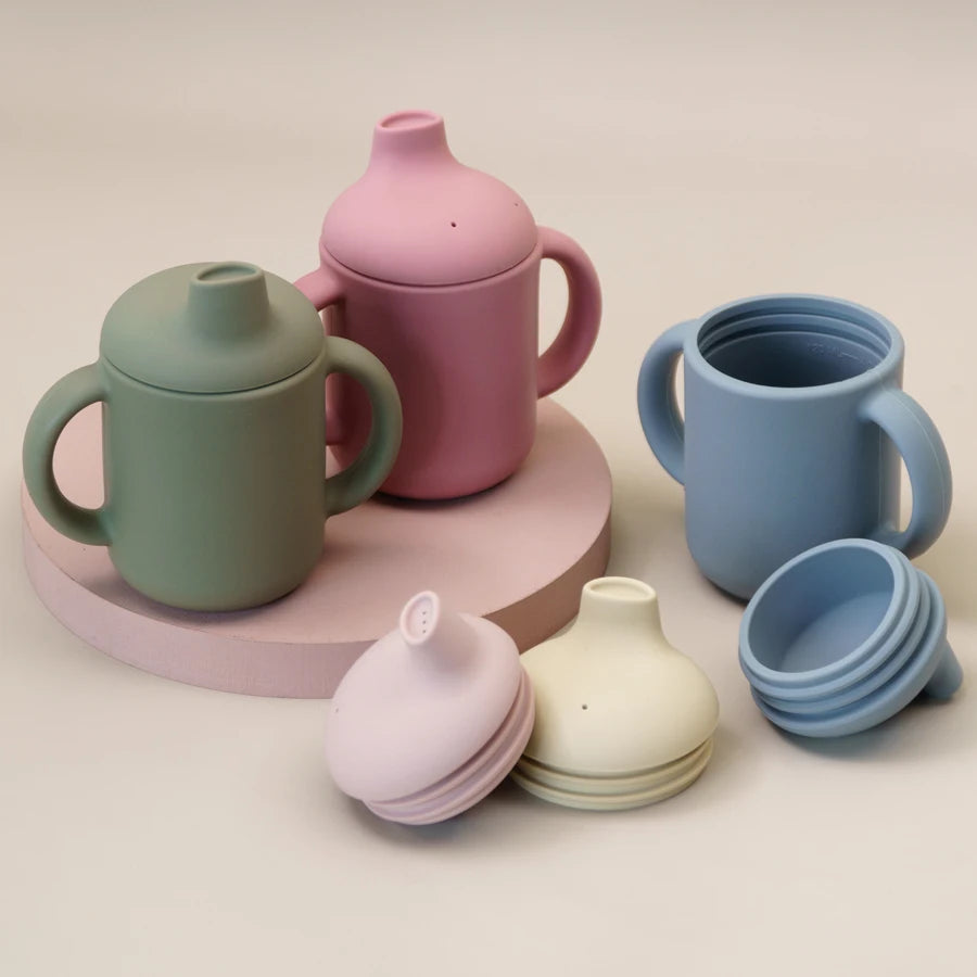 Portable Silicone Baby Cup with Handles