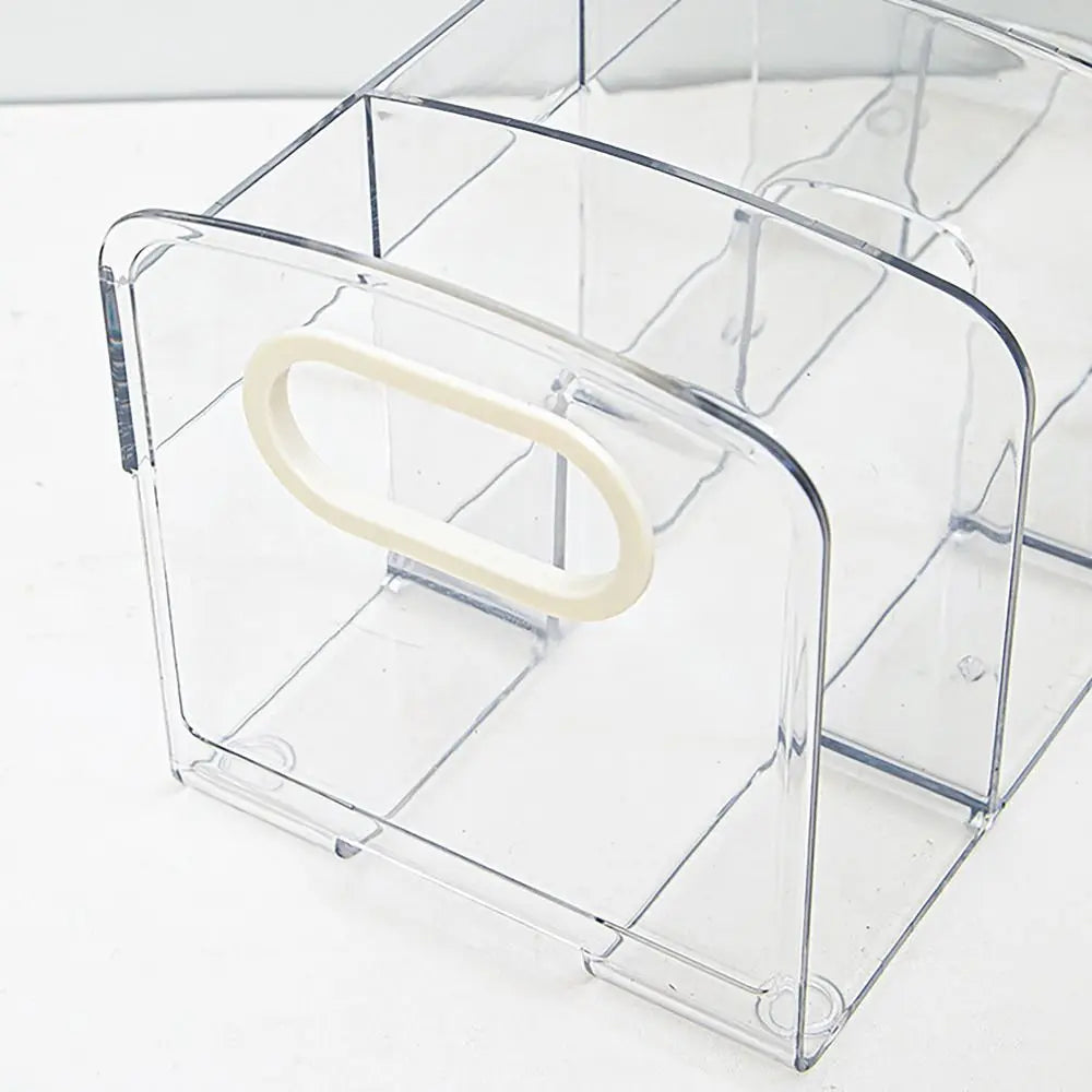 "Clear Acrylic Bookends with Handle Desk Organizer