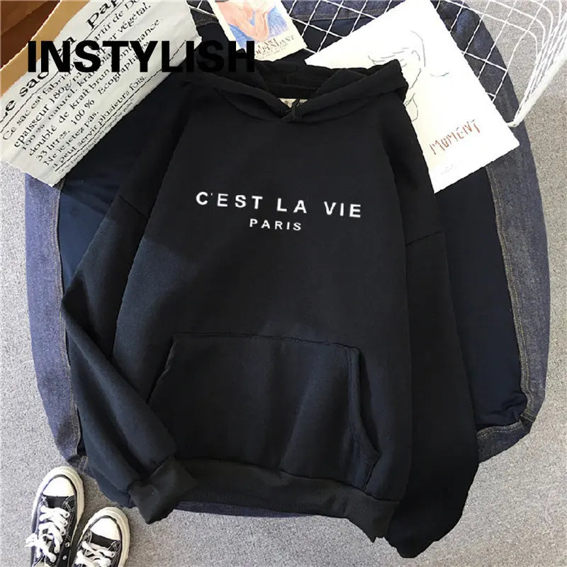 Casual Print Hoodie