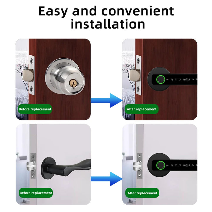 Smart M5 Tuya BLE Fingerprint Door Lock