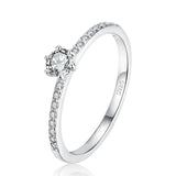 Anillo Solitario Plata 925 con Circonitas